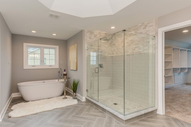 Renovated Shower with Glass Doors